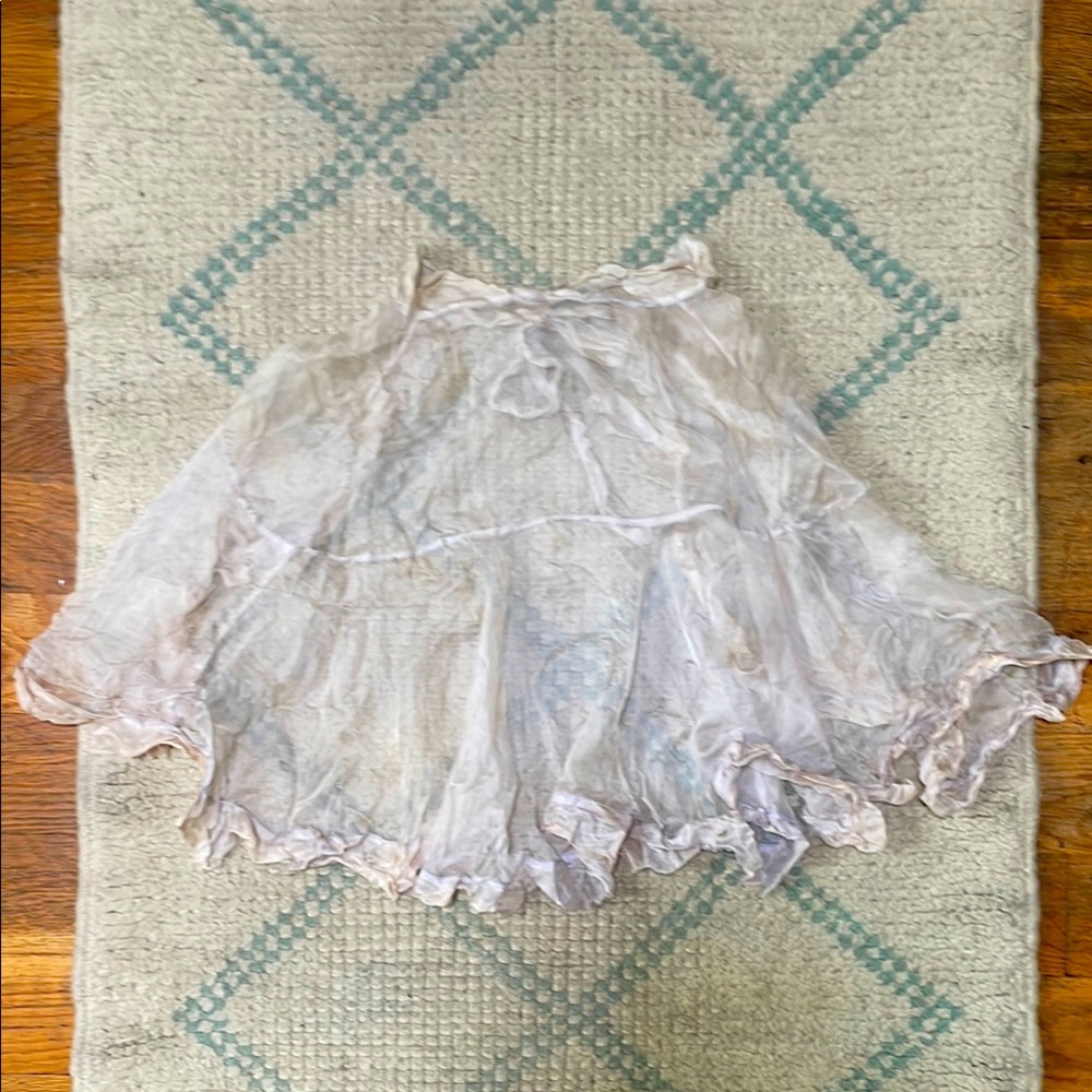 Vintage Sheer Ruffled Silk Apron